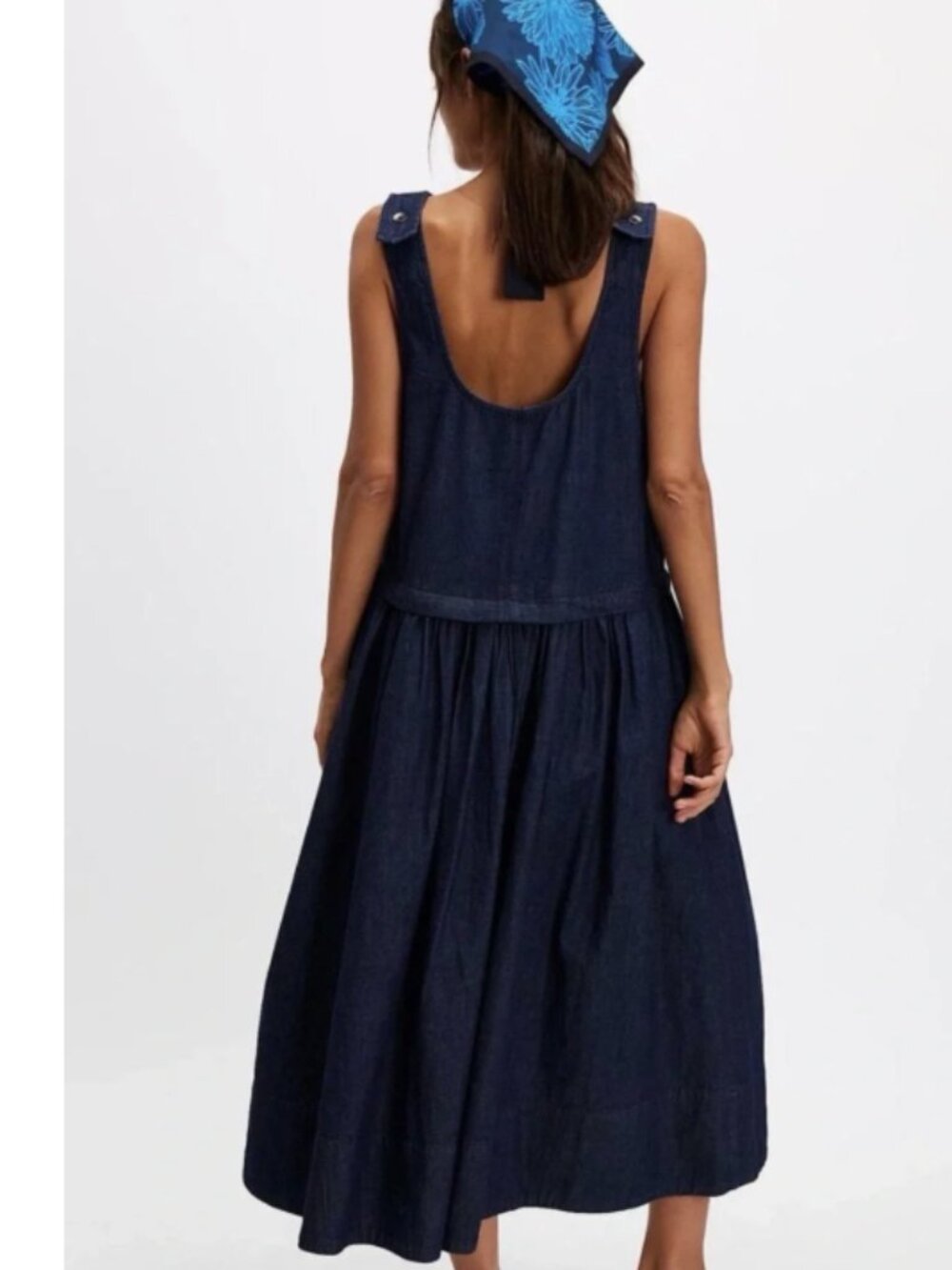 Free People Soraya Denim Dress Sz XL - Picture 3 of 11